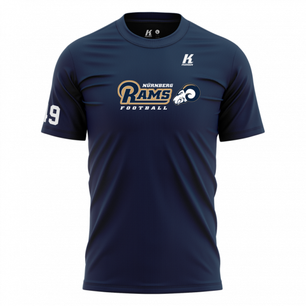 Rams Basic Tee Essential Navy with Playernumber/Initials