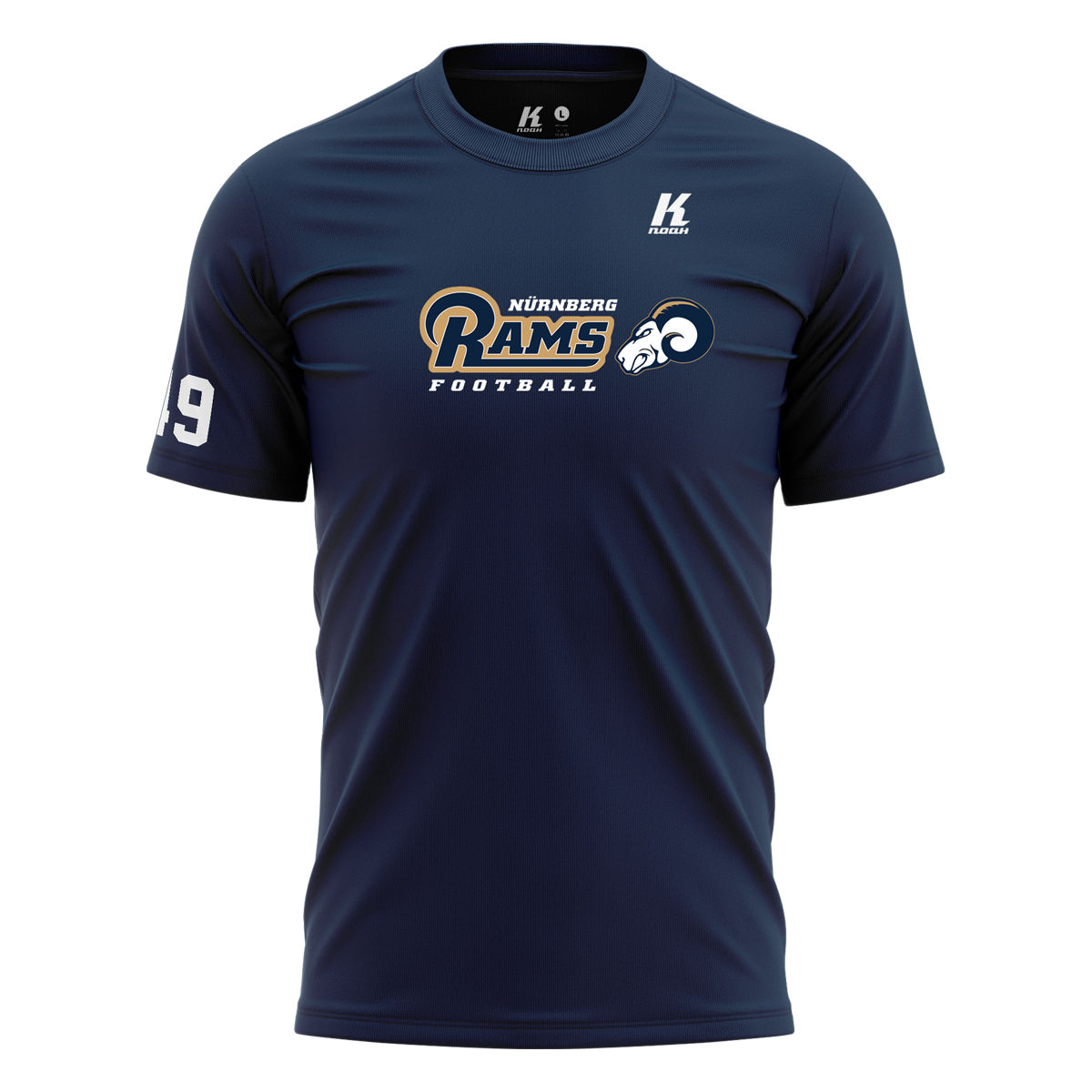 Rams Basic Tee Essential Navy with Playernumber/Initials