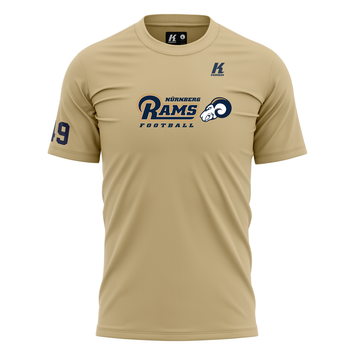 Rams Basic Tee Essential Sand with Playernumber/Initials