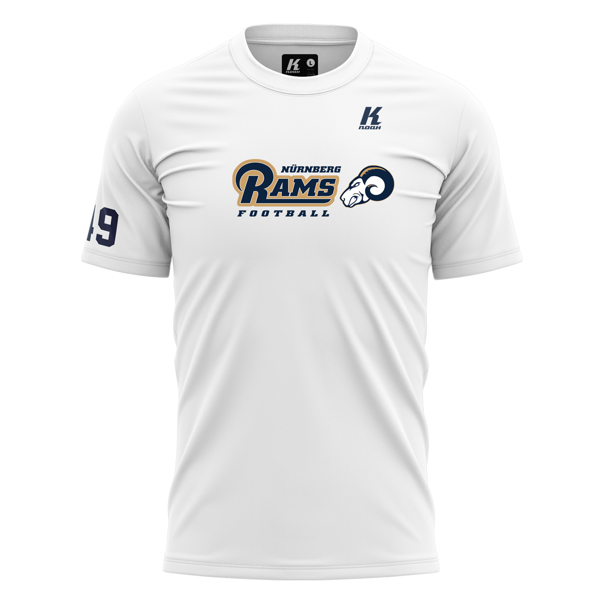 Rams Basic Tee Essential White with Playernumber/Initials