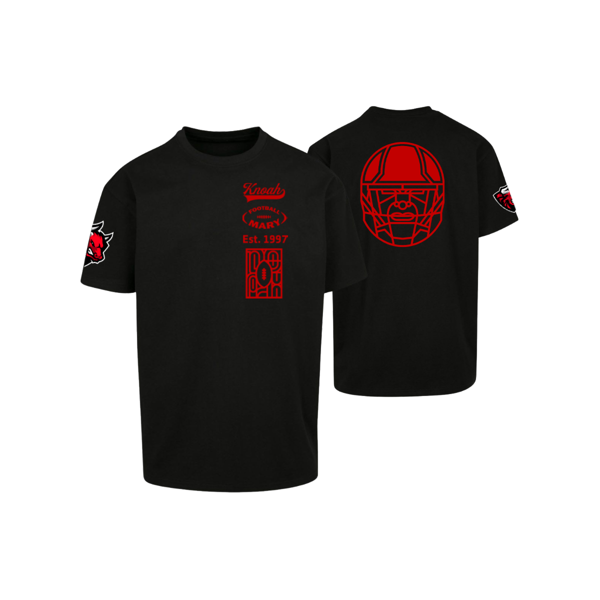 Murtal Bulls Fan Footballmary Oversize Tee "Helmet"