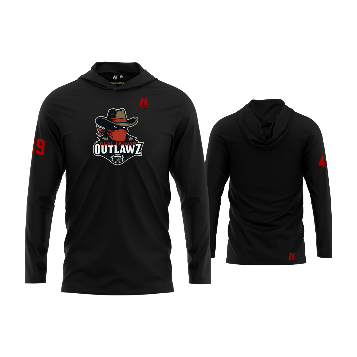 West Frisian Outlawz Core Hooded LS Tee Essential