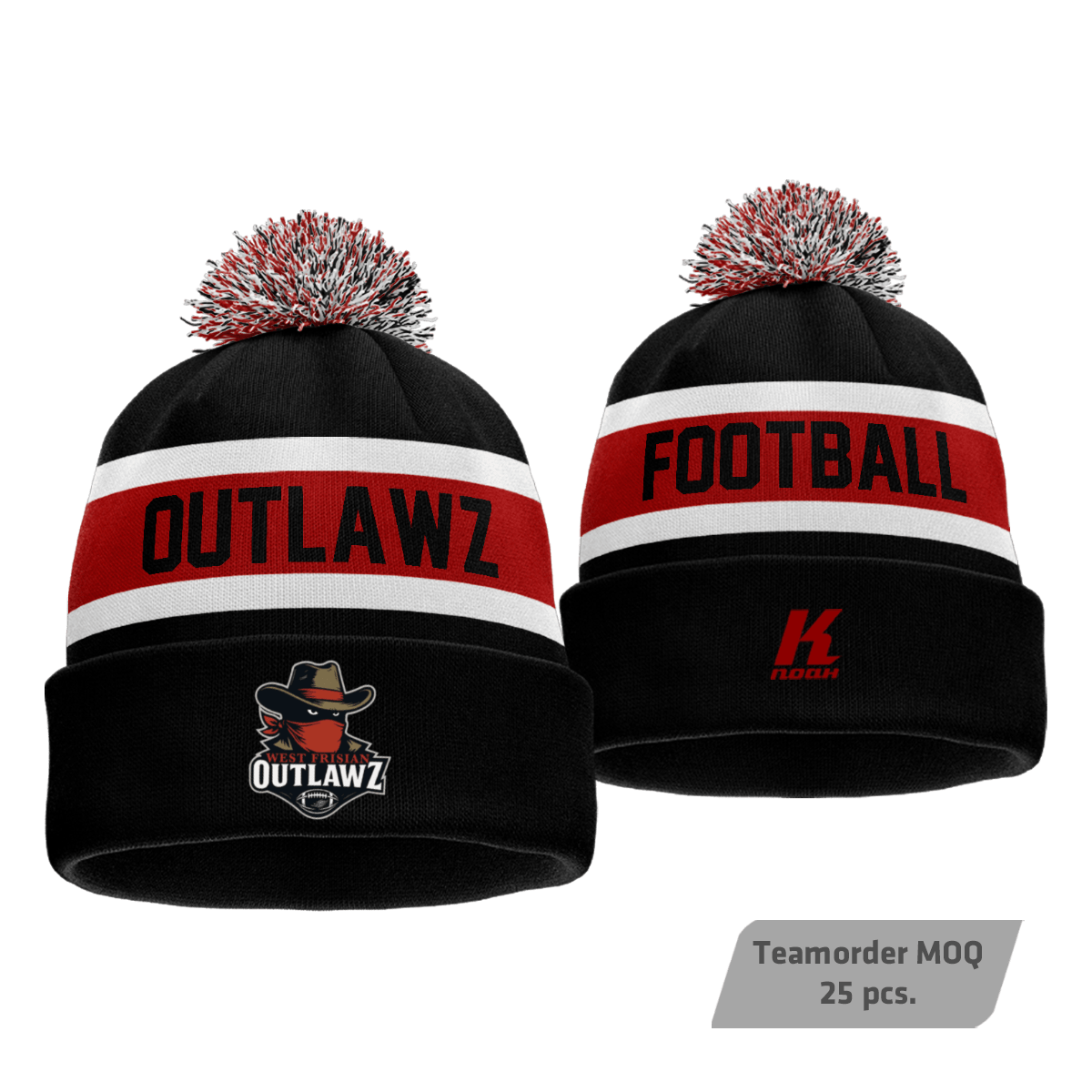 West Frisian Outlawz Signature Pom-Pom Knit Beanie