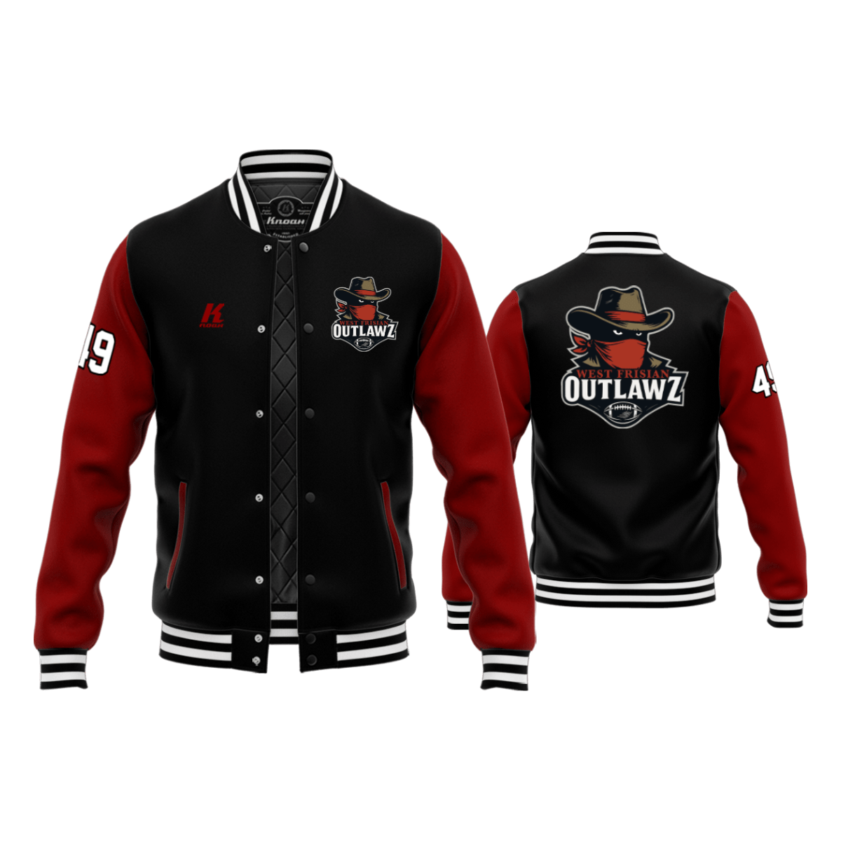West Frisian Outlawz Signature Authentic Varsity Jacket