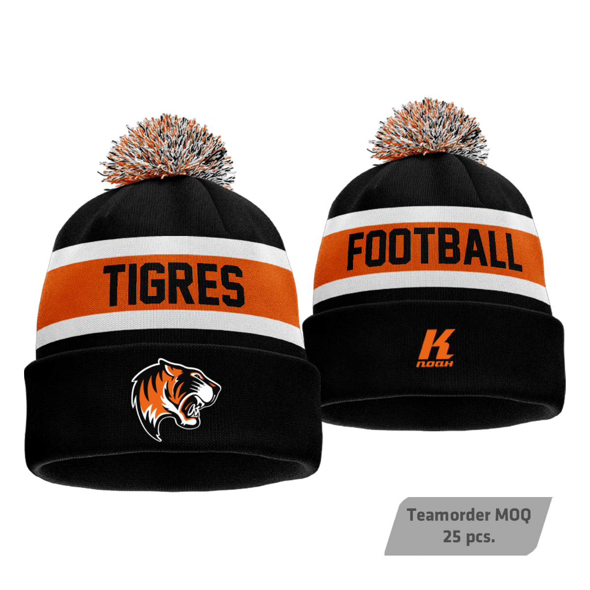 Nancy Tigres Signature Pom-Pom Knit Beanie