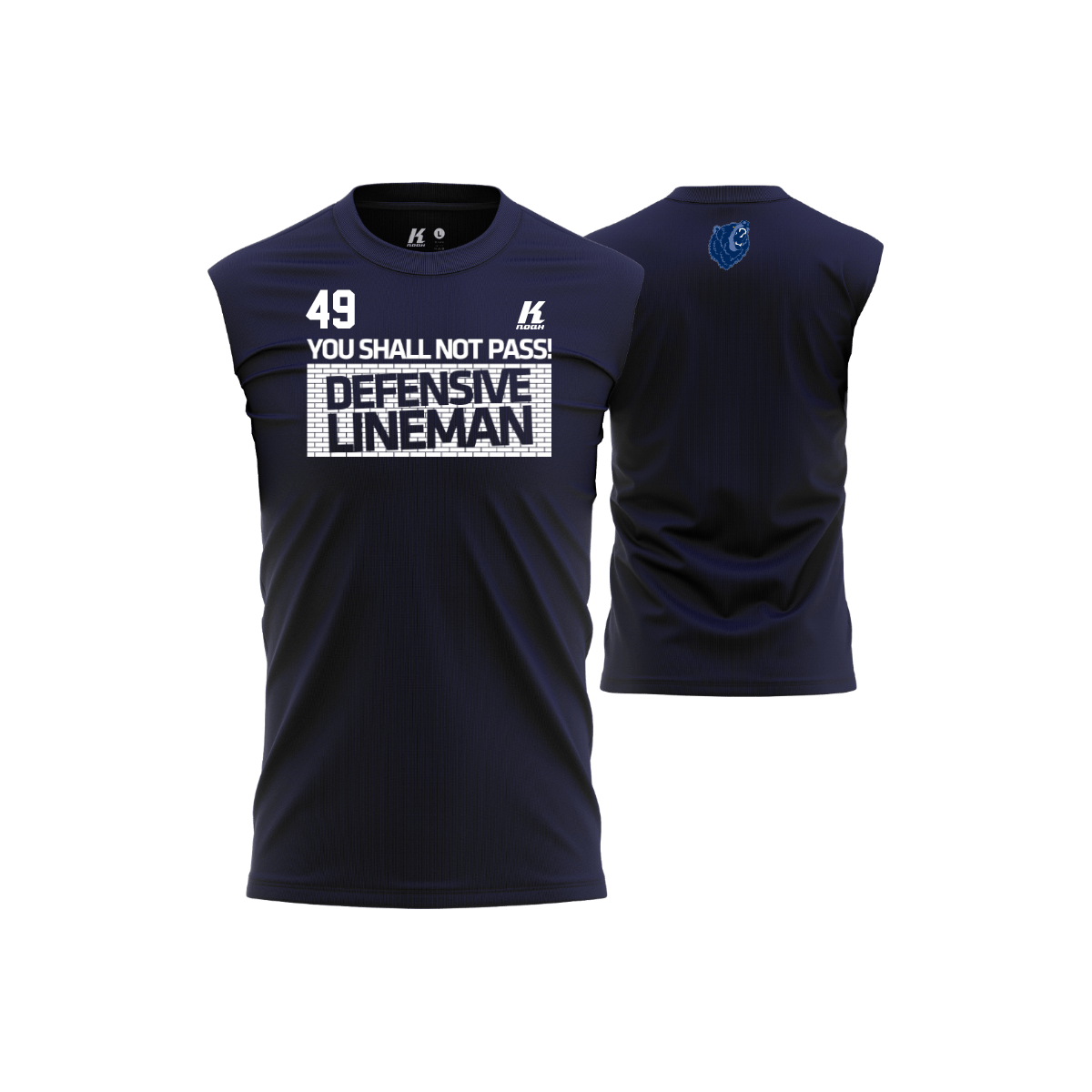AFC Grizzlies Position Oversize Sleeveless Tee "D-Line"