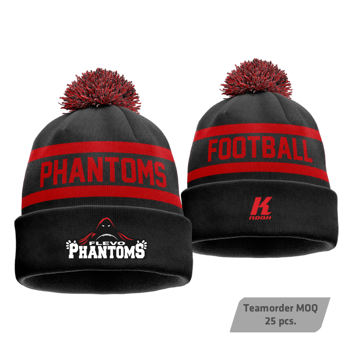 Flevo Phantoms Signature Pom-Pom Knit Beanie