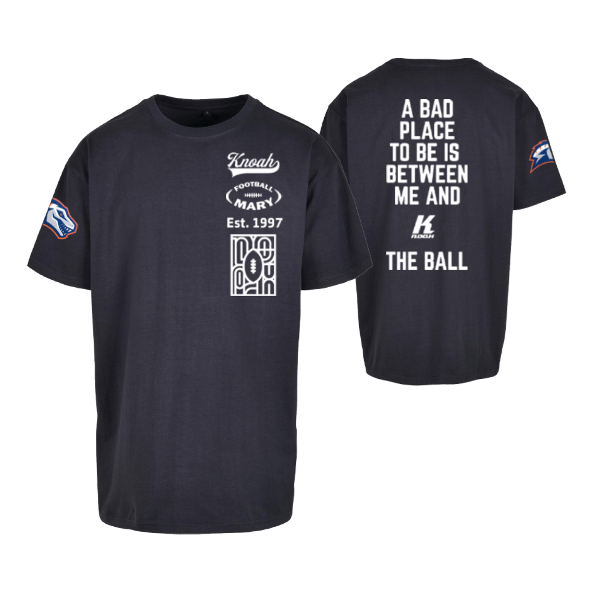 Eindhoven Raptors Fan Footballmary Oversize Tee "Bad Place to be"