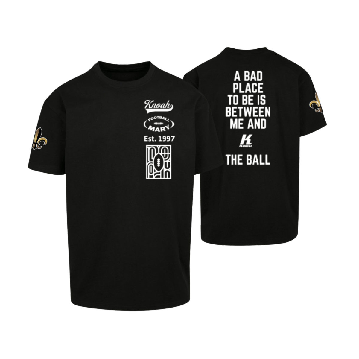 Riviera Saints Fan Footballmary Oversize Tee "Bad Place to be"