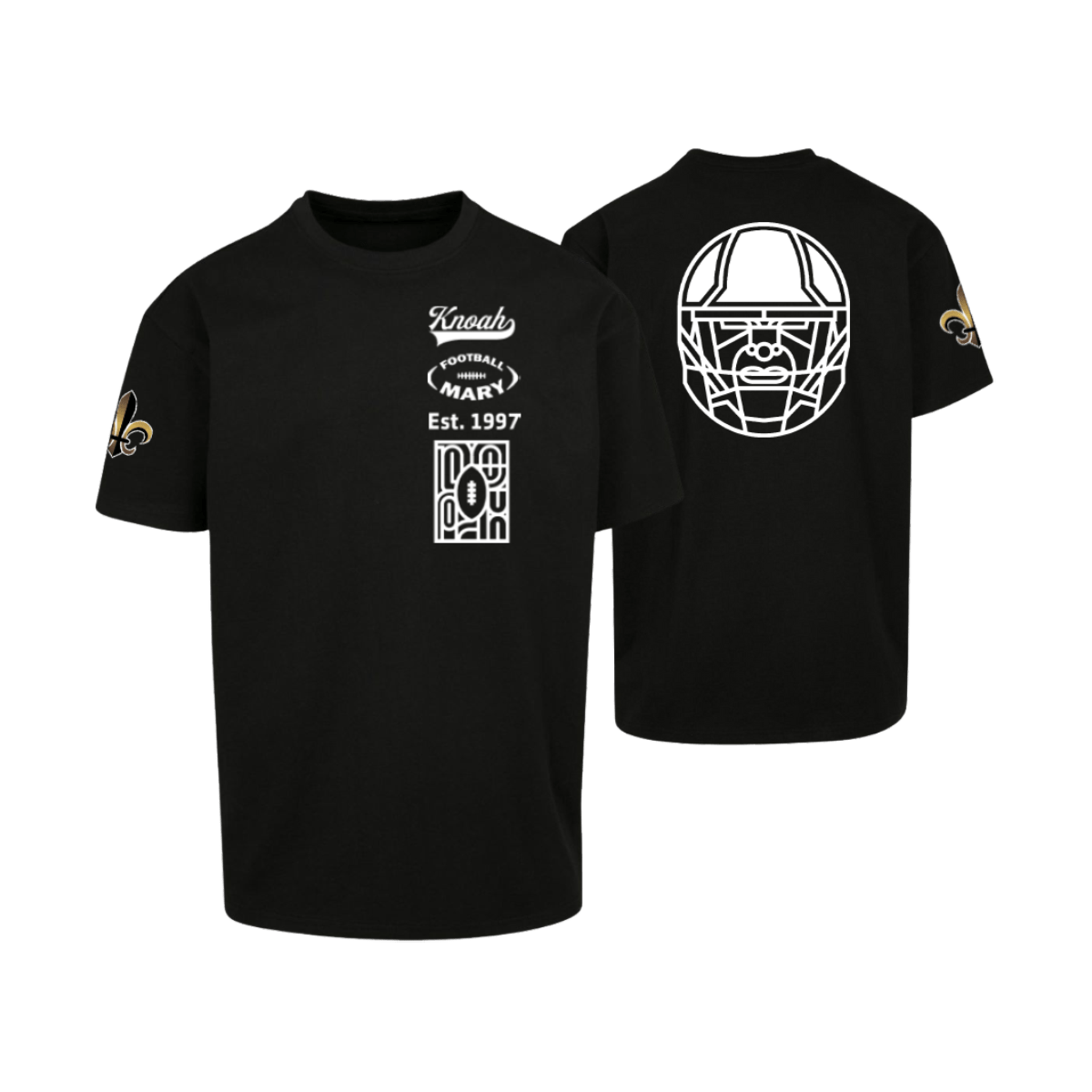 Riviera Saints Fan Footballmary Oversize Tee "Helmet"