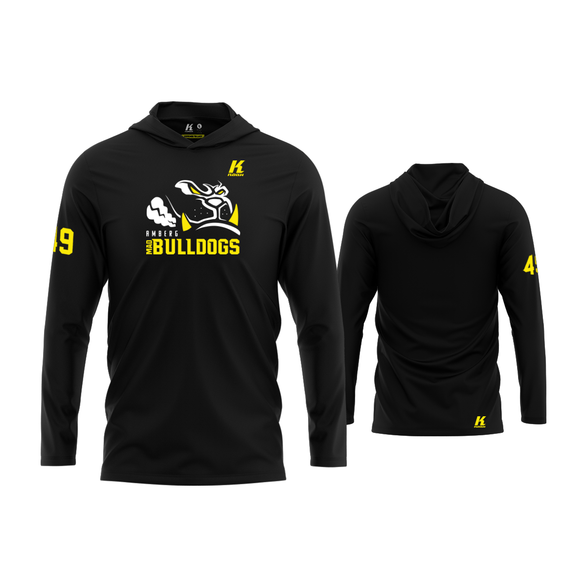 Amberg Mad Bulldogs Core Hooded LS Tee Essential
