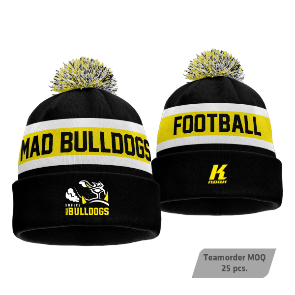 Amberg Mad Bulldogs Signature Pom-Pom Knit Beanie