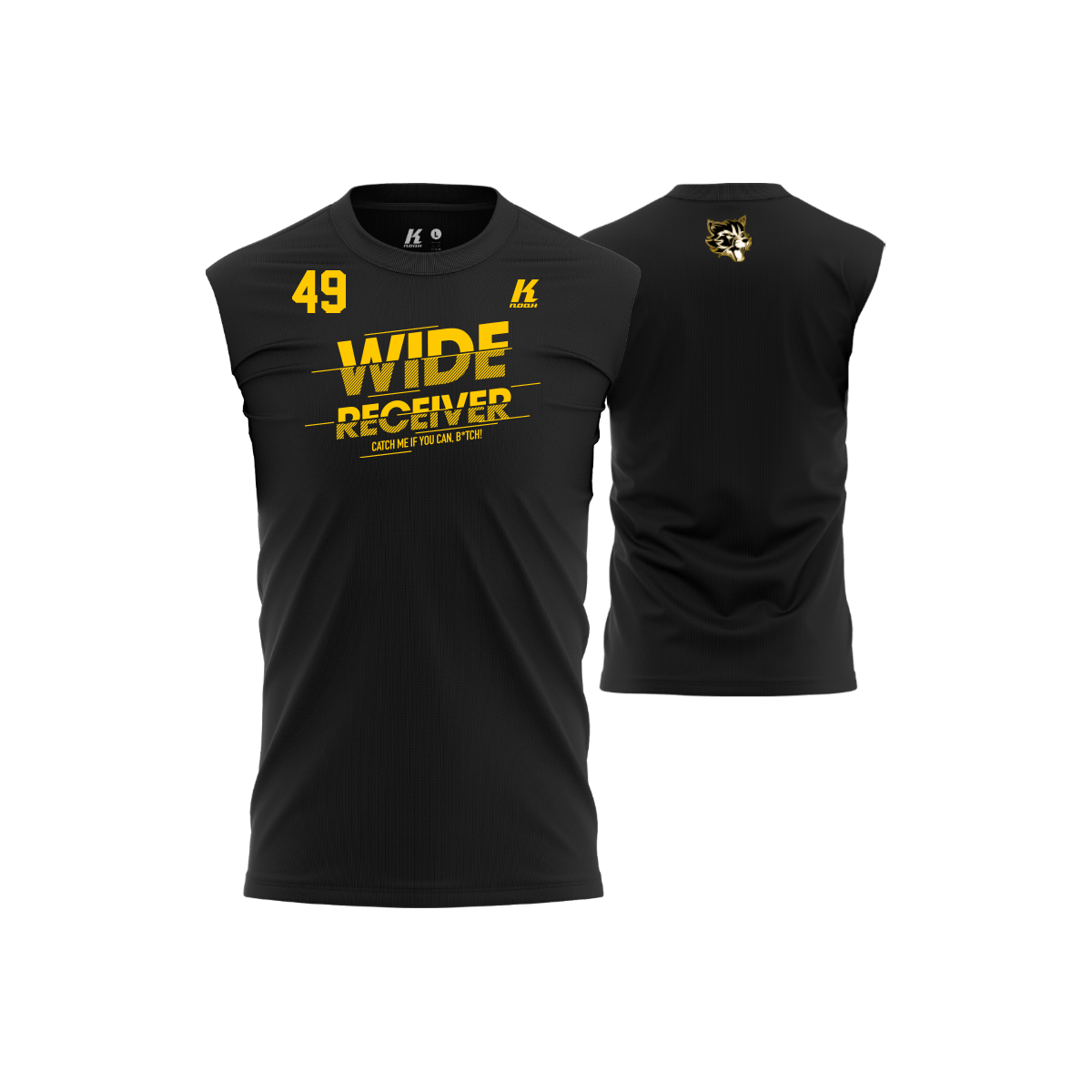 Goldwörth Raccoons Position Oversize Sleeveless Tee "Wide Reciever"
