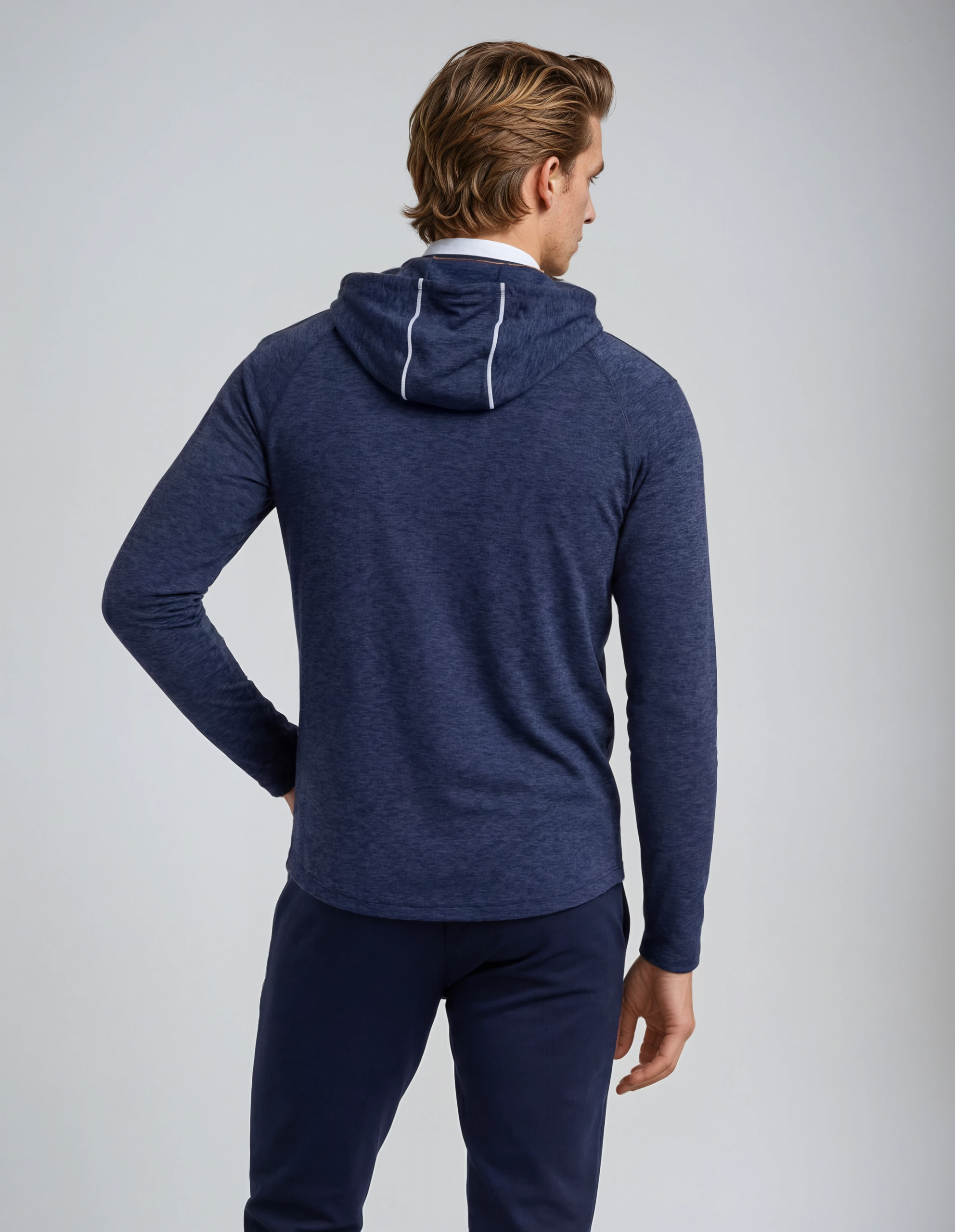 K.Noah "Everyday" Cool Cowl Neck Top navy