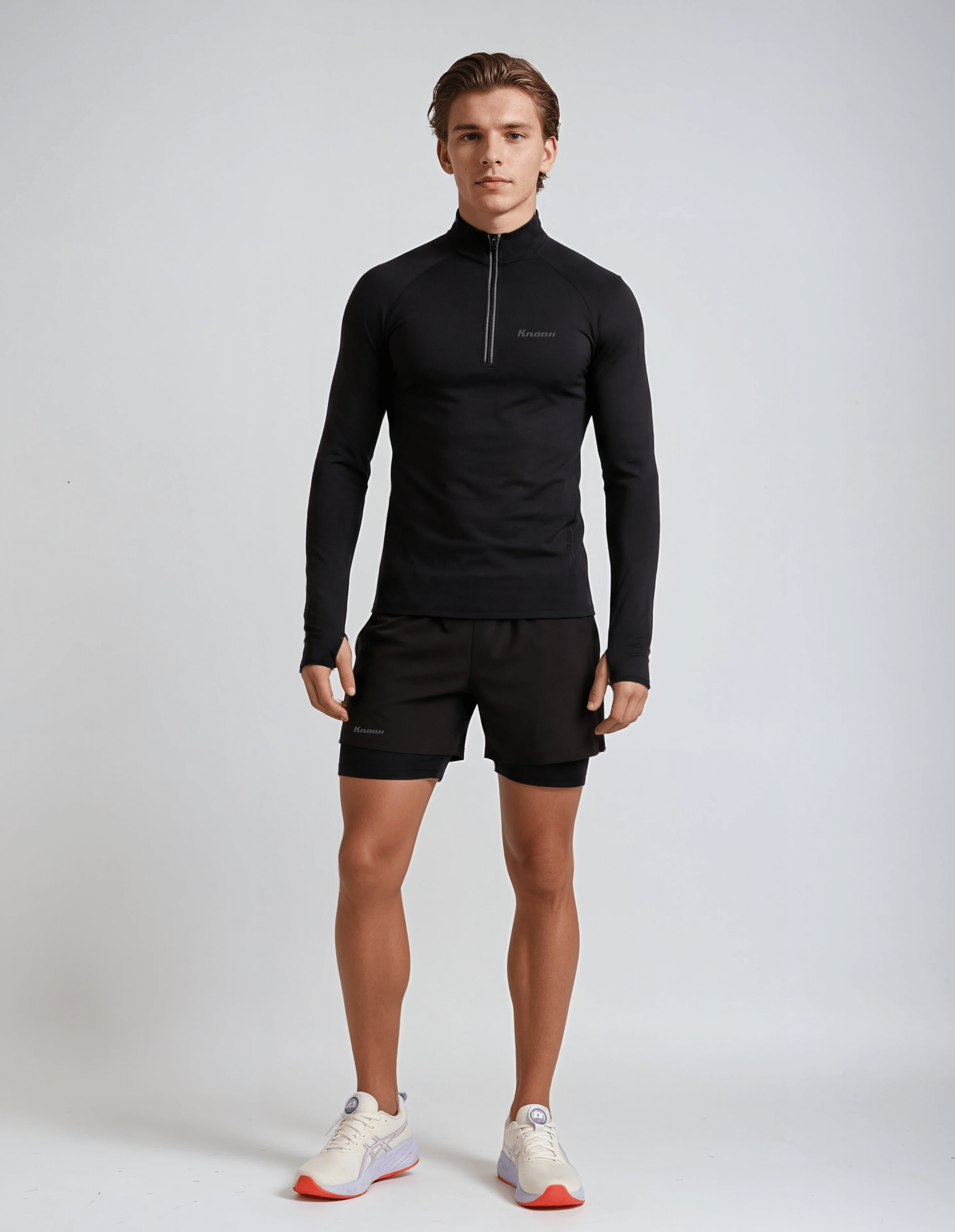 K.Noah "Everyday" Cool-Flex 1/2 Zip Top black