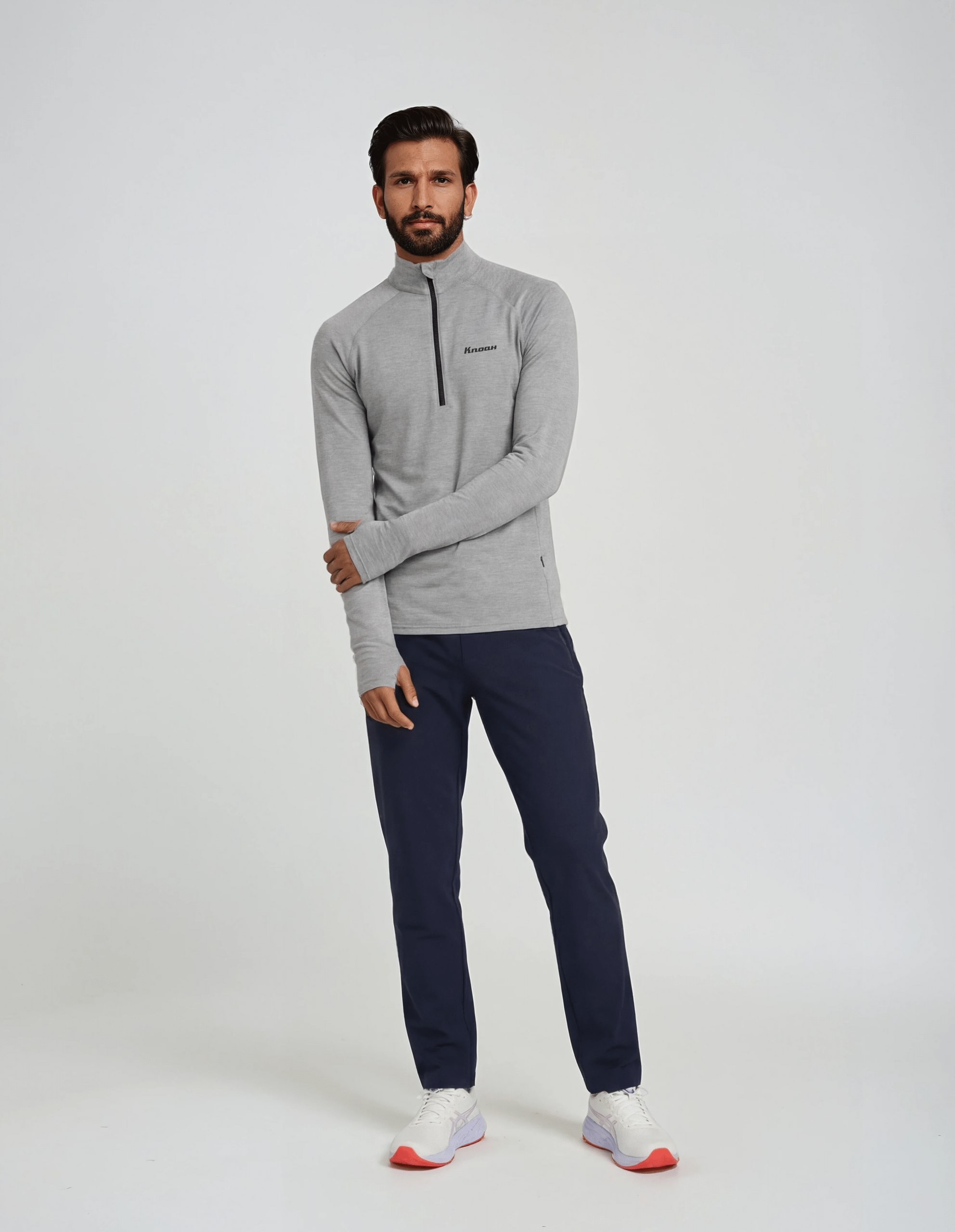 K.Noah "Everyday" Cool-Flex 1/2 Zip Top grey