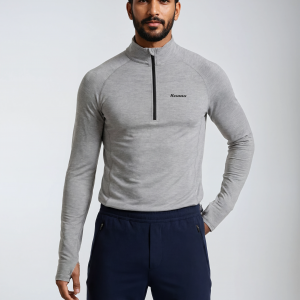 K.Noah "Everyday" Cool-Flex 1/2 Zip Top grey