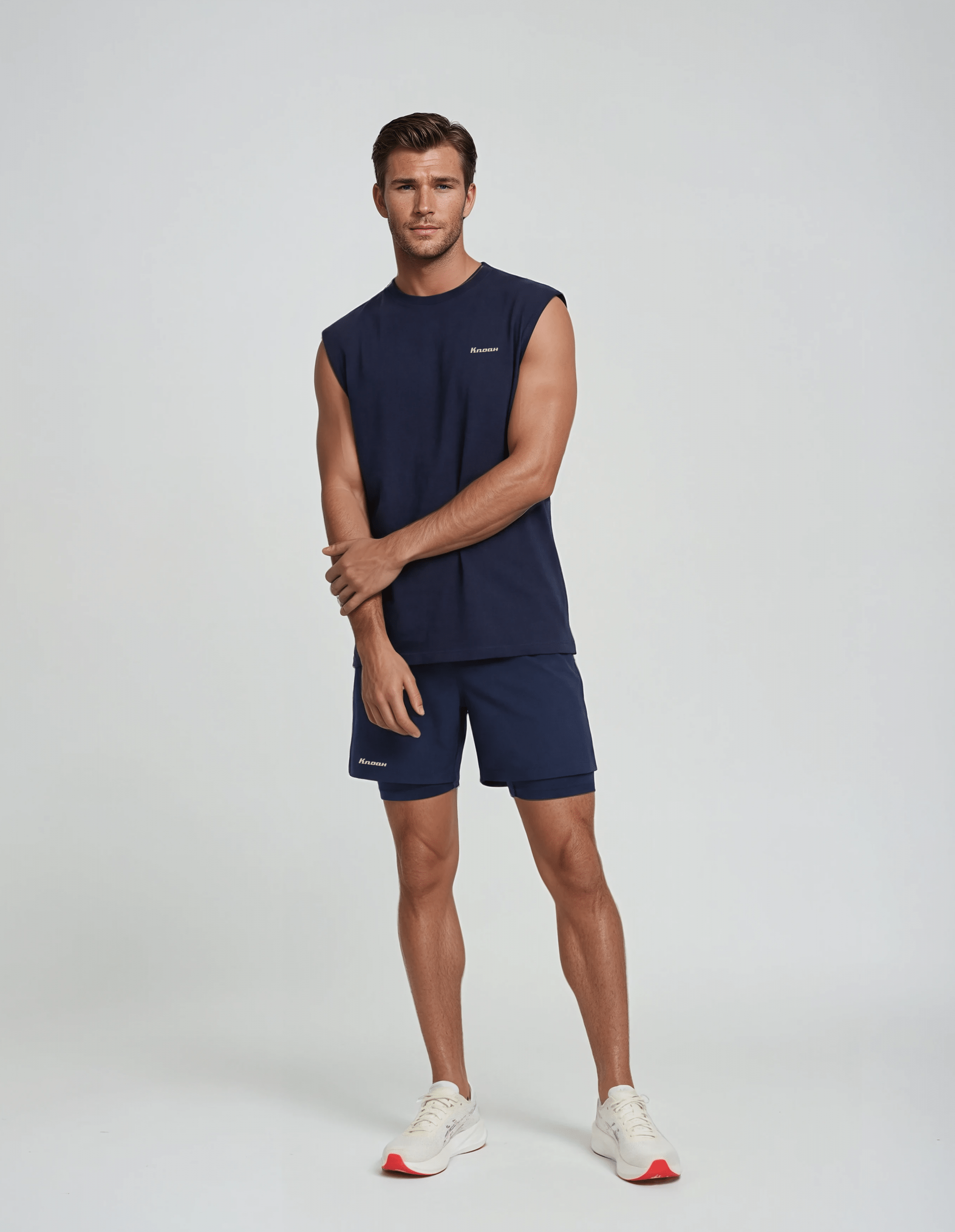 sl-navy-a1 K.Noah "Everyday" Oversize Sleeveless Tee navy