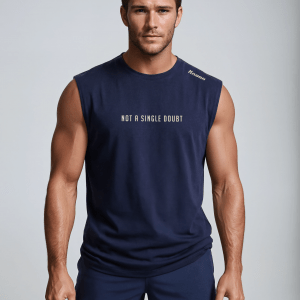 K.Noah "Not a Single Doubt" Oversize Sleeveless Tee navy