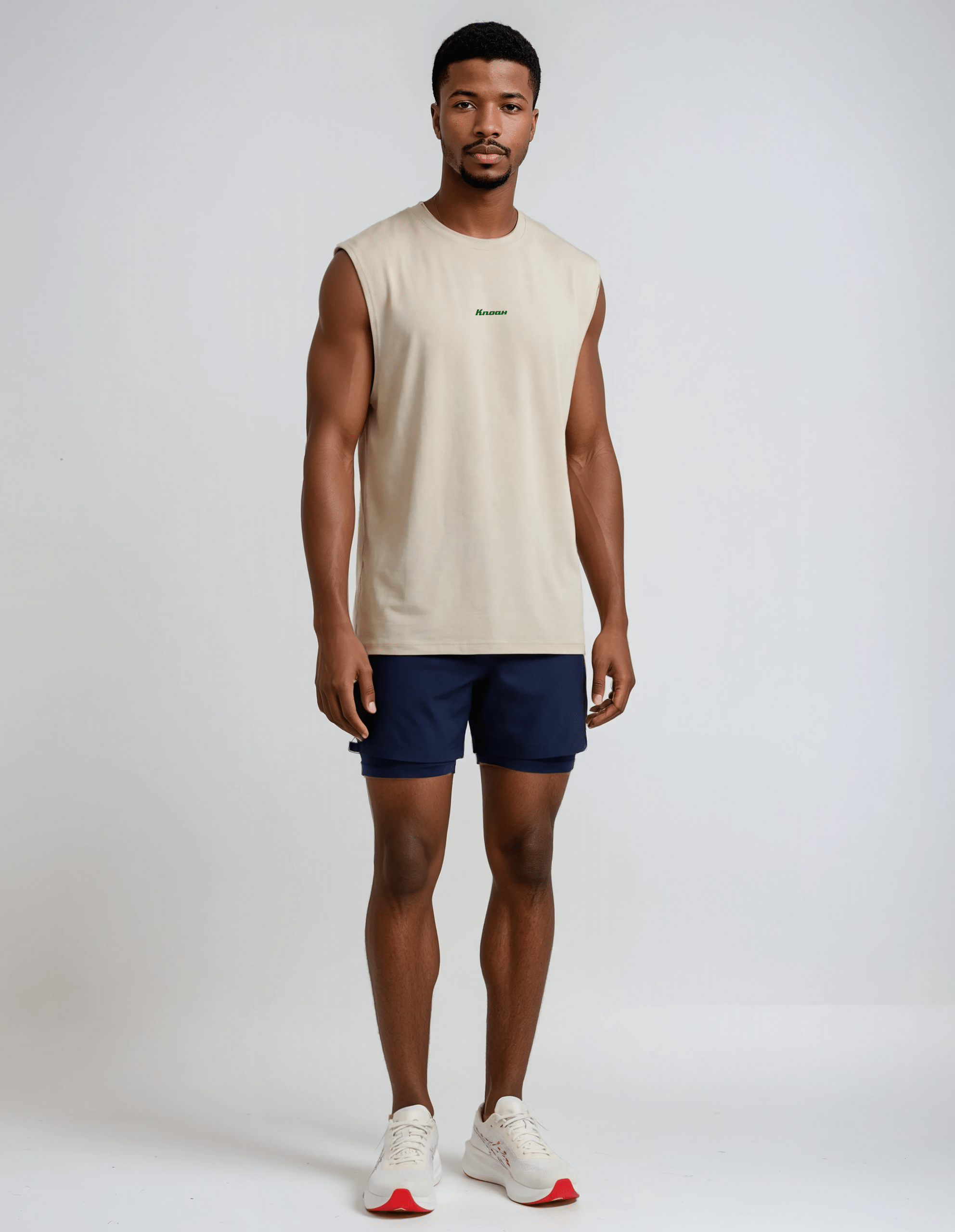 K.Noah Oversize Sleeveless Tee Training Club sand